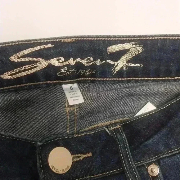 Seven7 Women 6 Blue Denim Sunset Bermuda Shorts - Picture 4 of 5